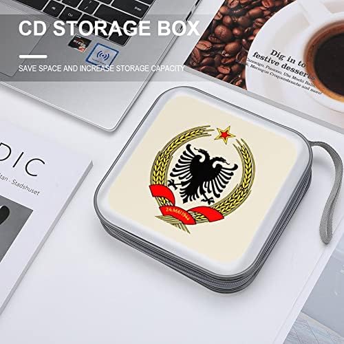 Albanski orlov CD Case Plastični DVD nosač novčanika Portable Organizator za pohranu za automobilski