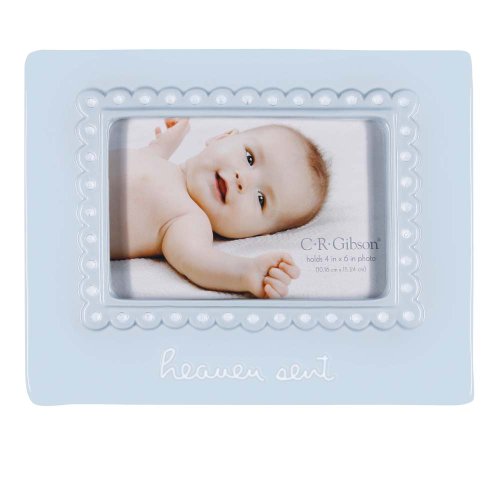 C. R. Gibson' Heaven Sent 'keramički okvir za fotografije beba, 9,75 Š x 7,5 V