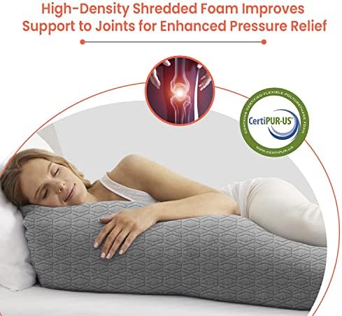 Sleepsia puni jastuk za tijelo za odrasle - 20x54 Dug jastuk sa memorijskim pjenama Ultra glatkim jastucima