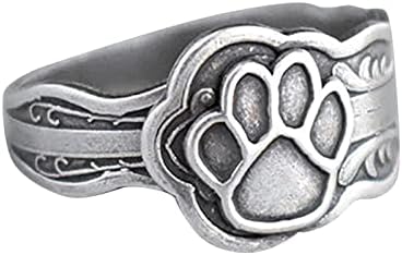 Retro Cute Ring Lično stil Kreativna šapa za pse Hladna indeksa vjetra Prsten za prste TIARA prstenovi za