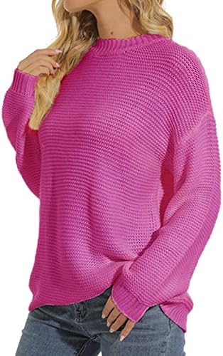 Kulywon ženski džemper pulover Zimske posade izrez dugih rukava izvlačenja pletena pulover žene džemper