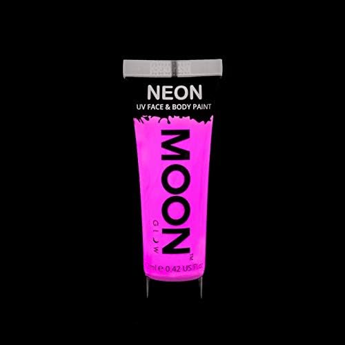 Mjesec Glow - 0.42oz Blacklight Neon UV Boja za lice i tijelo - Pastel Pink
