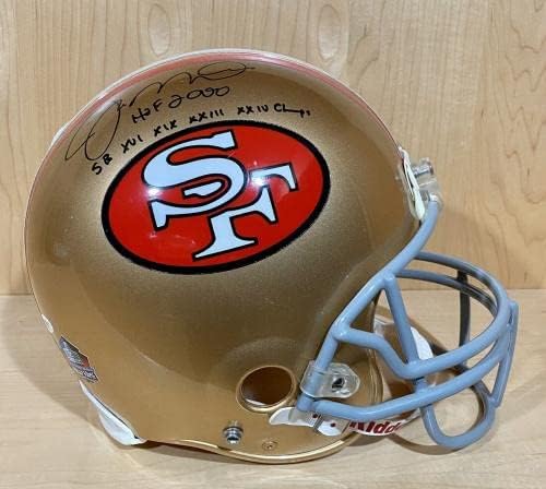 Joe Montana Super Bowl HOF potpisao autentične 49ers Pro NFL fudbalske kacige JSA SB - autograme NFL