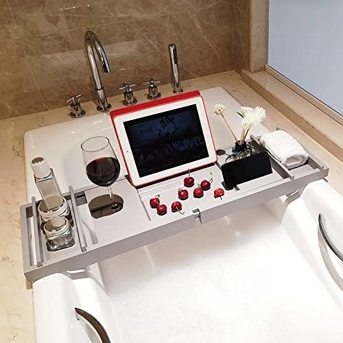ZLXDP kade Caddy Organizator proširivi stolna ploča Lap sto za kupatilo nosač za odvod police za tuš