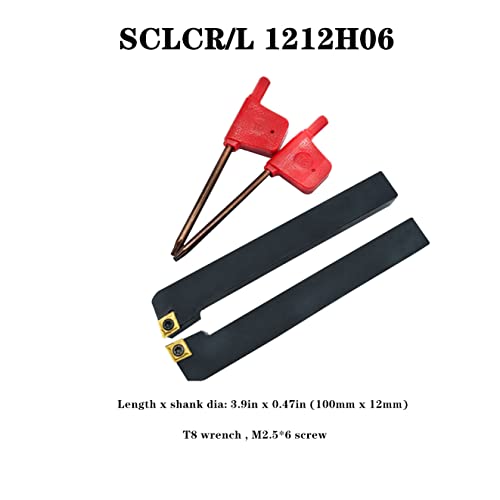 Alat za strug strug, 1/2 '' SHANK 7 komada Carbide set za okretanje alata, držač alata za metalne