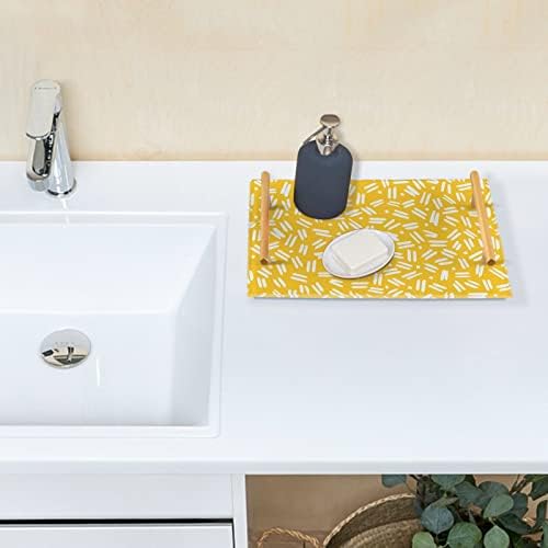 Dallonan akril kupatilo za kupatilo ukrasna ladica sa zlatnim ručkama za kuhinju organizator žute