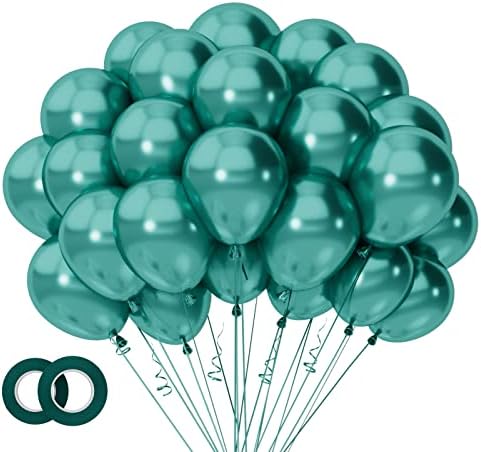 100 kom Chrome zeleni baloni 12 inčni hromirani metalni lateks baloni za zabave Dekorativne zalihe Vjenčani materijal Diplomirani dekor dekora za tuširanje