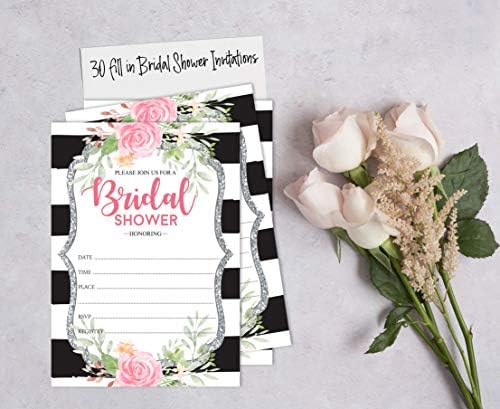 InkDotpot 30 cvjetni stil popunjavanja mladenke Pozivi za tuširanje Pozvot za vjenčanje