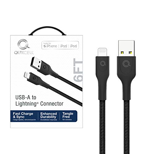 Quikcell 6 ft kabel za punjenje USB-a do konektora za gromobran