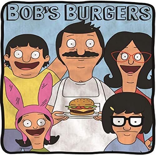 Bob's Burgers BOEPET - zvanično licencirani Bobs Burgers CONALNO SOFT FLEECE bacanje sa BOB-om Burger, Linda,