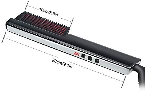 YFQHDD FASA STRASTE COMMER BEARD COMMER Anti-Scald LCD ravni češlja za kosu muškarci i žene keramički