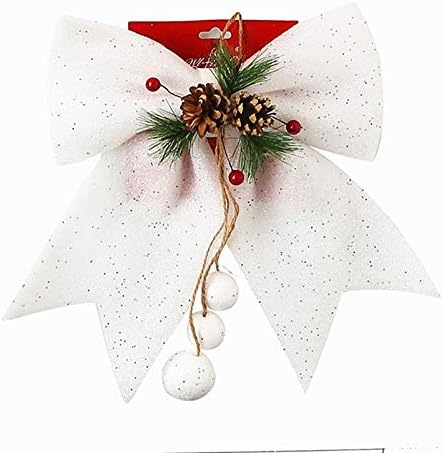N A 4-pack božićni ukrasni luk 9.8in x 11.8in Božićno drvsko dekorativno ukras za kućnu zabavu