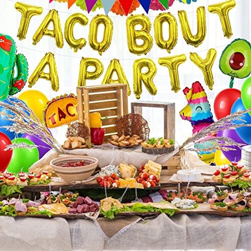 Taco Party Decorts Taco Bout Party Baloni ukrasi fiesta ukrasi za zabavu Taco bar u ekipu Taco Fiesta Meksički
