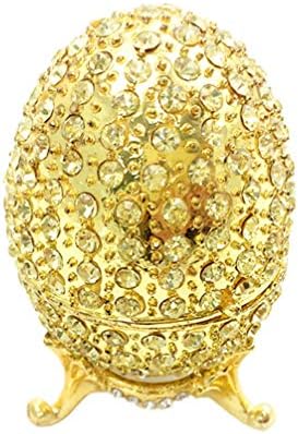 Haceofty ​​vintage decor ručno oslikano Faberge Jaje dekorativno šarketi nakit trinket kutija za pohranu