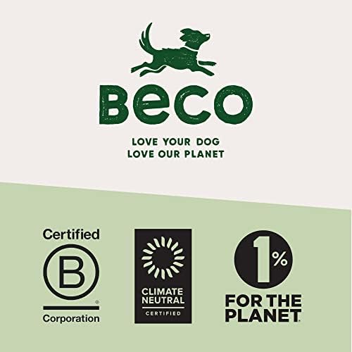 Beco Classic Ispisan dizajn bambusovih posuda za pse i vodu, priroda nadahnuta svježa metvica, mala