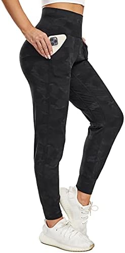 Leinidina ženske hlače za jogger visoke strukte sa džepovima konusne casual salonske hlače labave gusjenice
