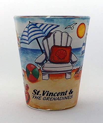 St. Vincent and the Grenadines Beach Chair In-and-Out Shot Glass