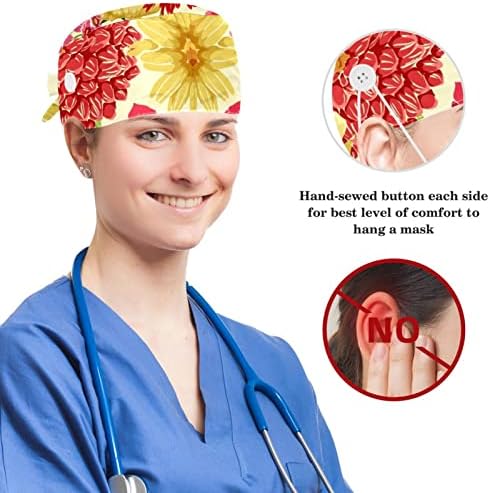 Kornjača uzorka radna kapa za oblaganje pilinga s tasterima i lukom kosom za medicinsku medicinsku