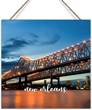 SAD Grad New Orleans Drvena vrata Viseći znakovi American City u Louisiana State Wood Decor Decor