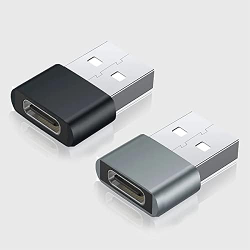USB-C ženka za USB mužjak Brzi adapter kompatibilan sa vašim TCL 10 tabmax za punjač, ​​sinkronizaciju,