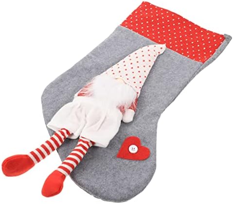 Bestoyard Old Man Božićna čarapa Mantel Decor Santa Ornament Mini Candy Torbe za odmor Poklopac Poklon tresiranje