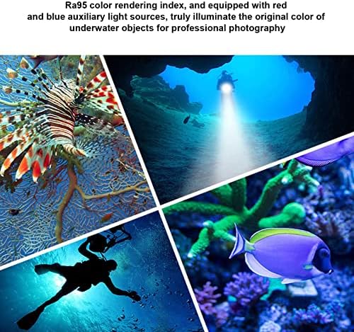 Podvodna svjetiljka, 3 osvjetljenje boja ronilačka svjetiljka IPX8 vodootporna režima osvjetljenja razreda prenosiva