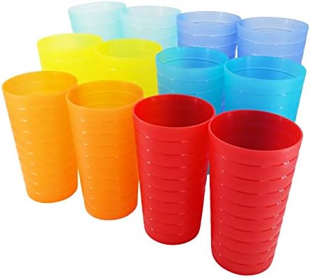 Aoyite Plastic Tumblers naočare za piće Set plastičnih čaša otpornih na 12 / 22 oz / 6 različitih