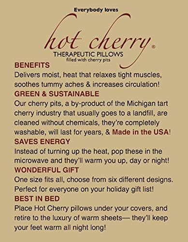 Hot Cherry Pit dvostruki Kvadratni jastuk, prirodna vlažna toplota oslobađa bolove u mišićima, oslobađanje