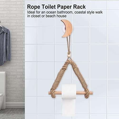Kadimendium stalak za toaletni papir sa užetom, robusni držač papirnih ručnika od konoplje rustikalni Boemski