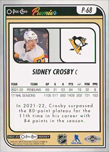 2022-23 O-pee-chee Premier P-68 Sidney Crosby Pittsburgh Penguins NHL hokejaška trgovačka kartica