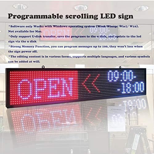 LED znak pomicanje P10 39x8 inča LED displej i P5 39 X14 unutarnji full courl LED znak Programibilni LED displej
