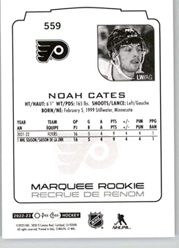 2022-23 o-pee-chee 559 Noah Cates RC Rookie Philadelphia Flyers NHL hokejaška trgovačka kartica