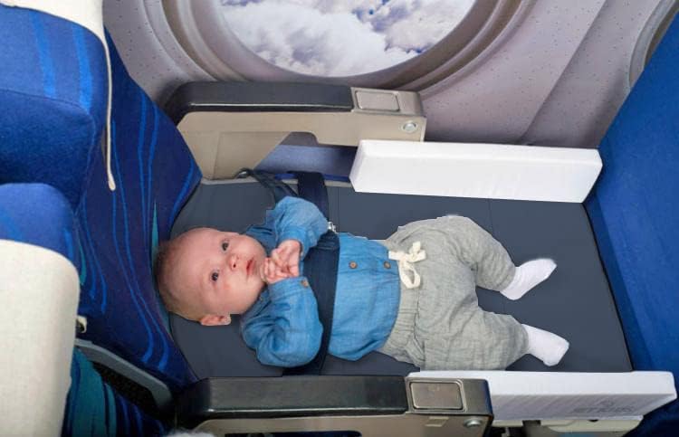 Dječiji putni krevet za avione, dječje potrepštine za putovanje avionom, putni oslonac za