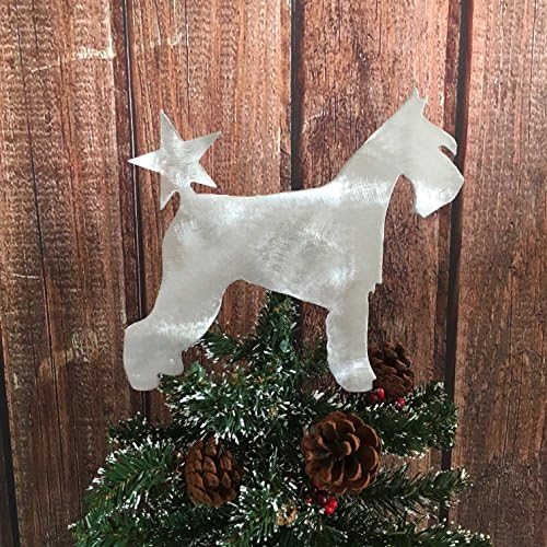 Schnauzer, zvezda, pas za božićne stablo, venac dekoracija, dekoracija za odmor, aluminijum,