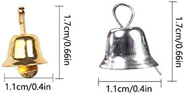 Božićni ukrasi 1.1cm Gold and Silver Božićne zvone DIY ukrasi Privjesak Božićno drvce Garland Bow dodaci