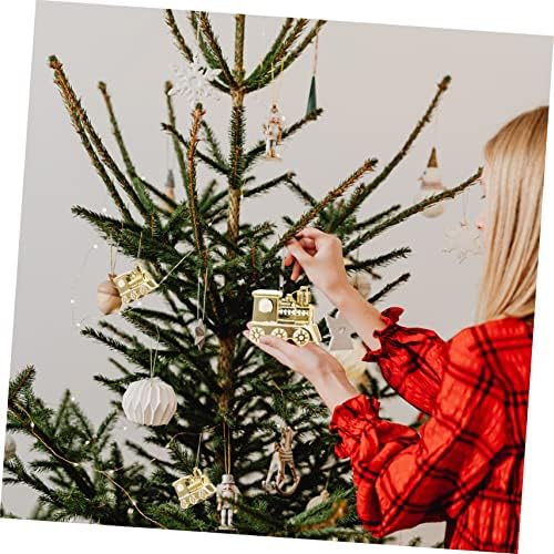 AMOSFUN 12 kom božićno stablo privjesak para mesa de božićno drvce Privjesak božićni vlak Privjesci