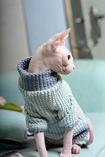 Mačke bez dlake pamučne košulje Duks prozračna jesen zima toplo haljina CAT odjeća za kornjače, Cornish Rex,