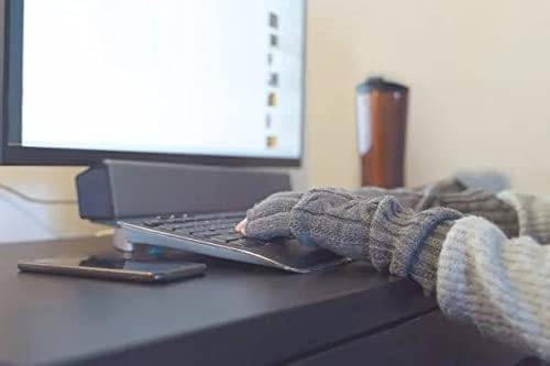 Qvkarw prst USB pune i polu žene zima grijana laptop ručna pletena toplo mitten muškarci rukavice