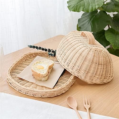 Košarica za prirodnu ručnu košaru za piknik s poklopcem biljnog kruha poslužila je ručno izrađenim