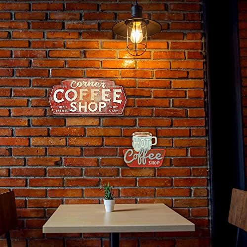 Otvoreni cestovni brendovi Hot kafić reljefni metalni znak - Vintage Diner Coffee Sign za kuhinju,