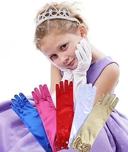 Bfelycpo rukavice za zabavu djevojčica 11,5 duge rukavice do lakta za vjenčanje, Kostimiranu zabavu, Princess
