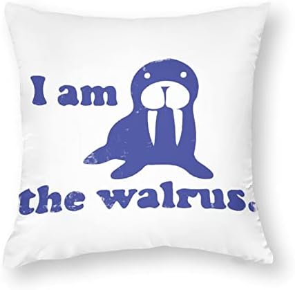 Ja sam Walrus set od 2 baca jastuk navlake kvadratne jastuke jastuka za kauč na kauču auto-dekorativni automobil