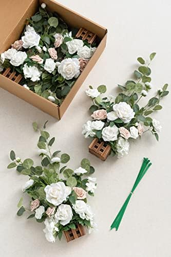 Ling's Moment Pack of 4 unaprijed uređeni aranžman cvijeća za prolaz za dvorište na otvorenom Vjenčanje