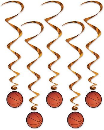 Beistle Košarka viseći swirls -1 pakovanje, raznobojno