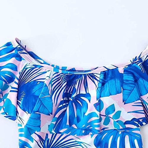 IFFEI Porodica podudaranje kupaćih kostima Jedno komad kupaćih odijela najnoviji od ramena cvjetni ispisani