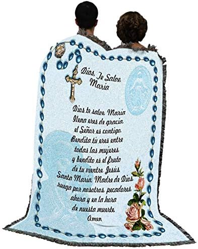 Čista državna tkalica pozdravljaju molitvu marri sa kružnjim perlama pokrivač španskog - ave maria - vjerski
