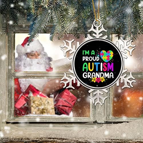 Božićno drvo Ornament Ponosan sam autizam baka ukrasi autizam svijest dekoracije Božić potrepštine autizam