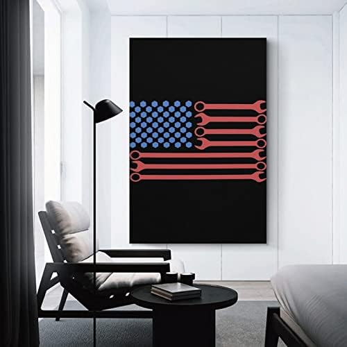 Ključ američka zastava štampana slika zidna Umjetnost moderna umjetnička djela vertikalna viseća slika za uređenje