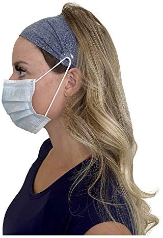 Traka za glavu sa tipkama za medicinske sestre | Wisture Wicking znojna band maska ​​nije uključena