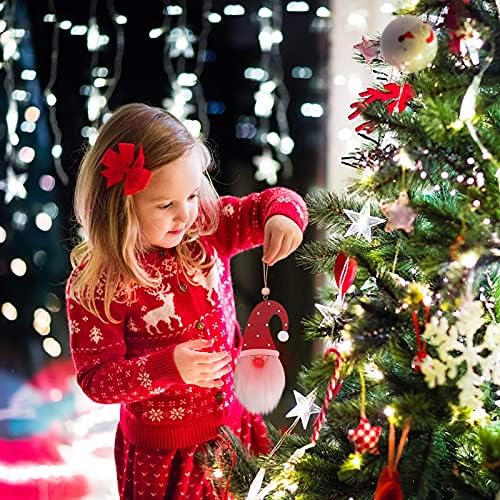 Prozor Gnome Božić osvijetljeni drveni odmor sa LED drvetom plišani privjesak Ornament viseći Božić ukras nos visi stolna lampa staklo sjenilo perle